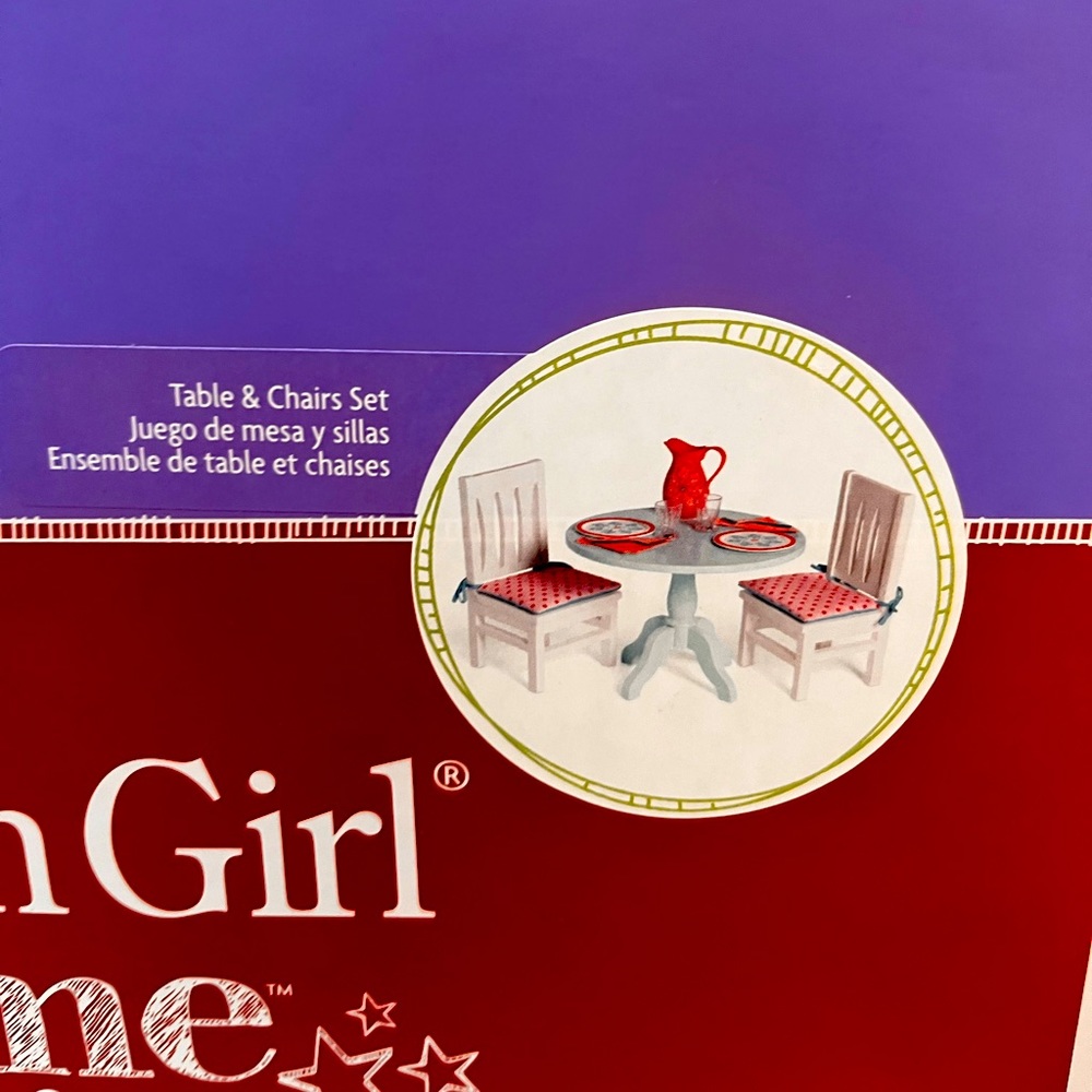 American Girl table and chairs set